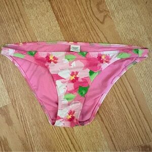 Gilly Hicks Pink Floral Bikini Swim Bottoms Size Medium